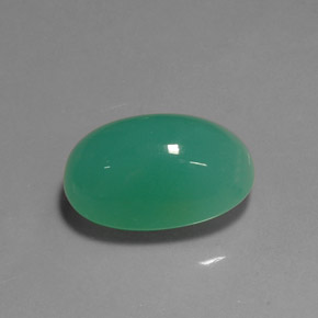 16,67 ctw natürlicher grüner Chrysopras, Transparent, Transparent / Lichtdurchlässig
