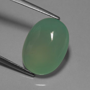8,10 ctw natürlicher grüner Chrysopras, Transparent, Transparent / Lichtdurchlässig