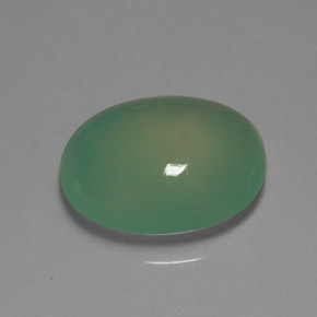 8,10 ctw natürlicher grüner Chrysopras, Transparent, Transparent / Lichtdurchlässig
