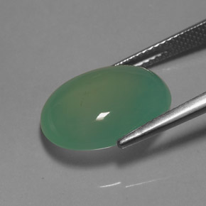 8,10 ctw natürlicher grüner Chrysopras, Transparent, Transparent / Lichtdurchlässig