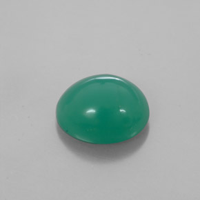 4,38 ctw natürlicher grüner Chrysopras, Oval Schliff, Lichtdurchlässig