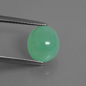 2,64 ctw natürlicher grüner Chrysopras, Transparent, Transparent / Lichtdurchlässig