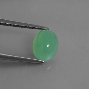 2,49 ctw natürlicher grüner Chrysopras, Transparent, Transparent / Lichtdurchlässig