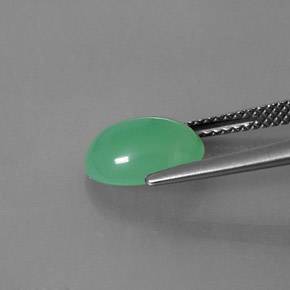 2,49 ctw natürlicher grüner Chrysopras, Transparent, Transparent / Lichtdurchlässig