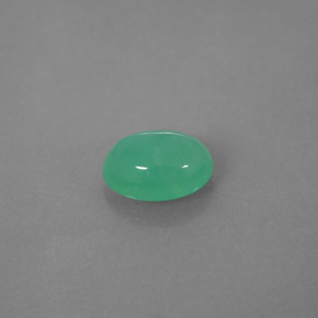 1,42 ctw natürlicher grüner Chrysopras, Transparent, Transparent / Lichtdurchlässig