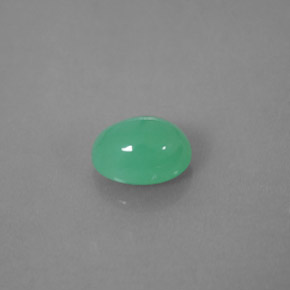 1,66 ctw natürlicher grüner Chrysopras, Transparent, Transparent / Lichtdurchlässig