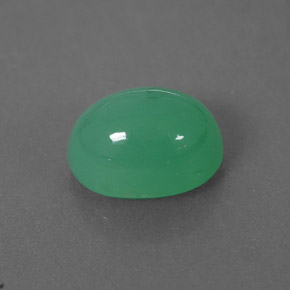 2,04 ctw natürlicher grüner Chrysopras, Transparent, Transparent / Lichtdurchlässig