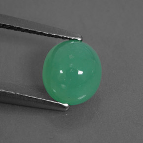 1,38 ctw natürlicher grüner Chrysopras, Transparent, Transparent / Lichtdurchlässig