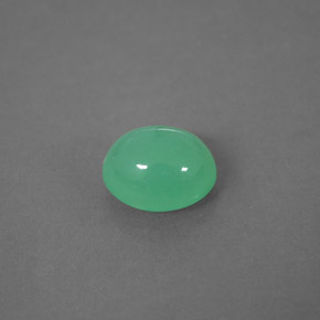 2,05 ctw natürlicher grüner Chrysopras, Transparent, Transparent / Lichtdurchlässig