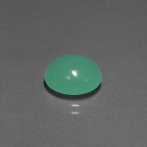 3,50 ctw natürlicher grüner Chrysopras, Transparent, Transparent / Lichtdurchlässig