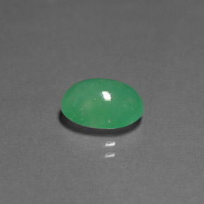 2,61 ctw natürlicher grüner Chrysopras, Transparent, Transparent / Lichtdurchlässig