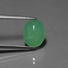 2,61 ctw natürlicher grüner Chrysopras, Transparent, Transparent / Lichtdurchlässig