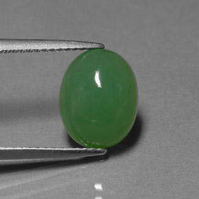 3,42 ctw natürlicher grüner Chrysopras, Transparent, Transparent / Lichtdurchlässig