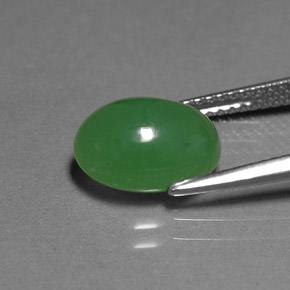 3,42 ctw natürlicher grüner Chrysopras, Transparent, Transparent / Lichtdurchlässig