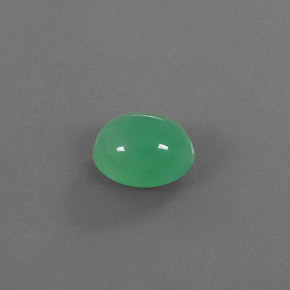 3,87 ctw natürlicher grüner Chrysopras, Transparent, Transparent / Lichtdurchlässig