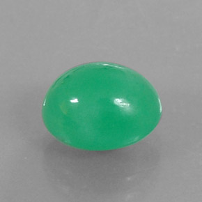 3,45 ctw natürlicher grüner Chrysopras, Oval Schliff, Lichtundurchlässig