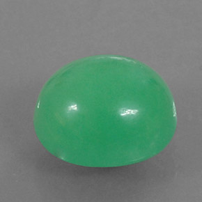 3,95 ctw natürlicher grüner Chrysopras, Oval Schliff, Lichtundurchlässig