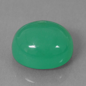 5,35 ctw natürlicher grüner Chrysopras, Oval Schliff, Lichtdurchlässig