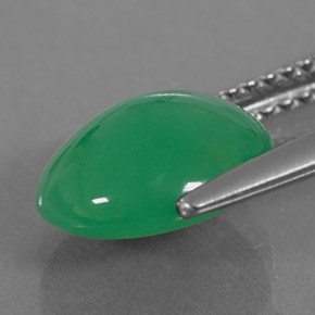 2,68 ctw natürlicher grüner Chrysopras, Oval Schliff, Lichtdurchlässig