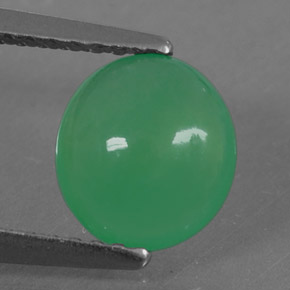 1,27 ctw natürlicher grüner Chrysopras, Oval Schliff, Lichtdurchlässig