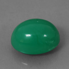 5,34 ctw natürlicher grüner Chrysopras, Oval Schliff, Lichtdurchlässig