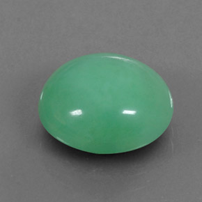 6,16 ctw natürlicher grüner Chrysopras, Oval Schliff, Lichtundurchlässig