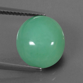 6,16 ctw natürlicher grüner Chrysopras, Oval Schliff, Lichtundurchlässig