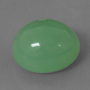 11,83 ctw natürlicher grüner Chrysopras, Transparent, Transparent / Lichtdurchlässig