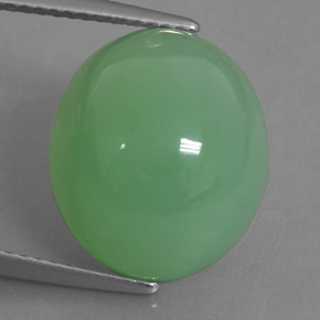 11,83 ctw natürlicher grüner Chrysopras, Transparent, Transparent / Lichtdurchlässig
