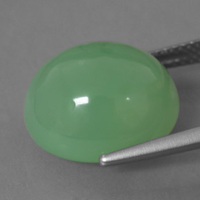 11,83 ctw natürlicher grüner Chrysopras, Transparent, Transparent / Lichtdurchlässig