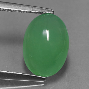 2,42 ctw natürlicher grüner Chrysopras, Transparent, Transparent / Lichtdurchlässig