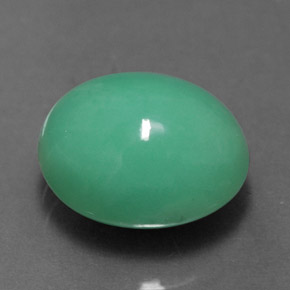 2,84 ctw natürlicher grüner Chrysopras, Oval Schliff, Lichtundurchlässig