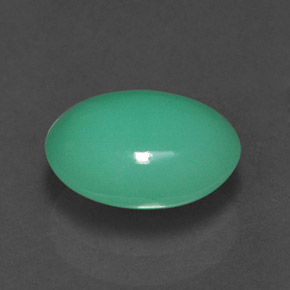 1,47 ctw natürlicher grüner Chrysopras, Oval Schliff, Lichtdurchlässig