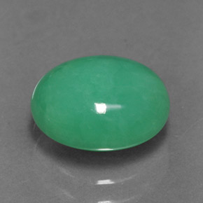 1,92 ctw natürlicher grüner Chrysopras, Oval Schliff, Lichtdurchlässig