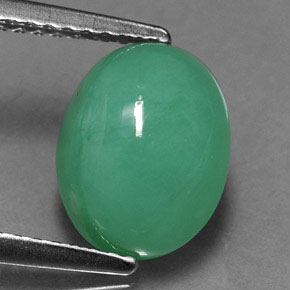 2,74 ctw natürlicher grüner Chrysopras, Oval Schliff, Lichtdurchlässig