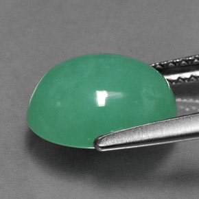 2,74 ctw natürlicher grüner Chrysopras, Oval Schliff, Lichtdurchlässig