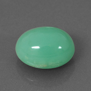 3,35 ctw natürlicher grüner Chrysopras, Oval Schliff, Lichtdurchlässig
