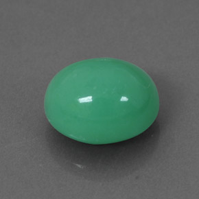 2,70 ctw natürlicher grüner Chrysopras, Oval Schliff, Lichtundurchlässig