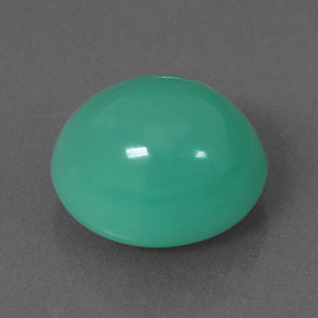 4,62 ctw natürlicher grüner Chrysopras, Oval Schliff, Lichtdurchlässig