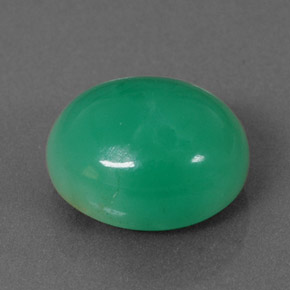 4,67 ctw natürlicher grüner Chrysopras, Oval Schliff, Lichtundurchlässig