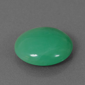 2,78 ctw natürlicher grüner Chrysopras, Oval Schliff, Lichtundurchlässig