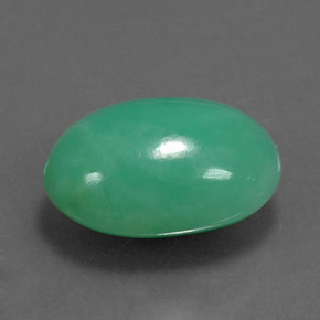 4,43 ctw natürlicher grüner Chrysopras, Oval Schliff, Lichtundurchlässig