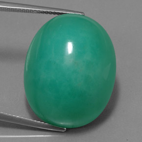 51,98 ctw natürlicher grüner Chrysopras, Oval Schliff, Lichtundurchlässig