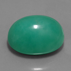 51,98 ctw natürlicher grüner Chrysopras, Oval Schliff, Lichtundurchlässig