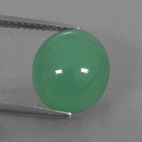 5,13 ctw natürlicher grüner Chrysopras, Transparent, Transparent / Lichtdurchlässig