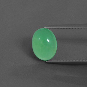 1,43 ctw natürlicher grüner Chrysopras, Transparent, Transparent / Lichtdurchlässig