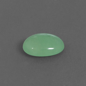 1,67 ctw natürlicher grüner Chrysopras, Oval Schliff, Lichtdurchlässig