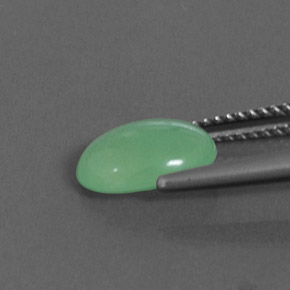 1,67 ctw natürlicher grüner Chrysopras, Oval Schliff, Lichtdurchlässig
