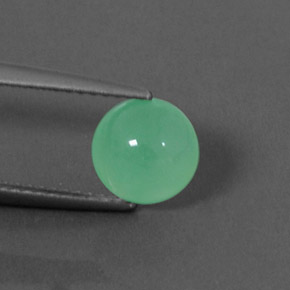 1,74 ctw natürlicher grüner Chrysopras, Transparent, Transparent / Lichtdurchlässig