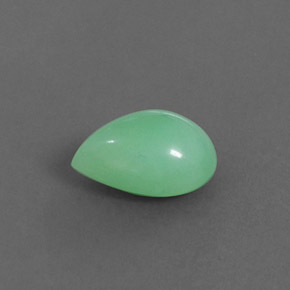 2,13 ctw natürlicher grüner Chrysopras, Birnenform, Lichtundurchlässig